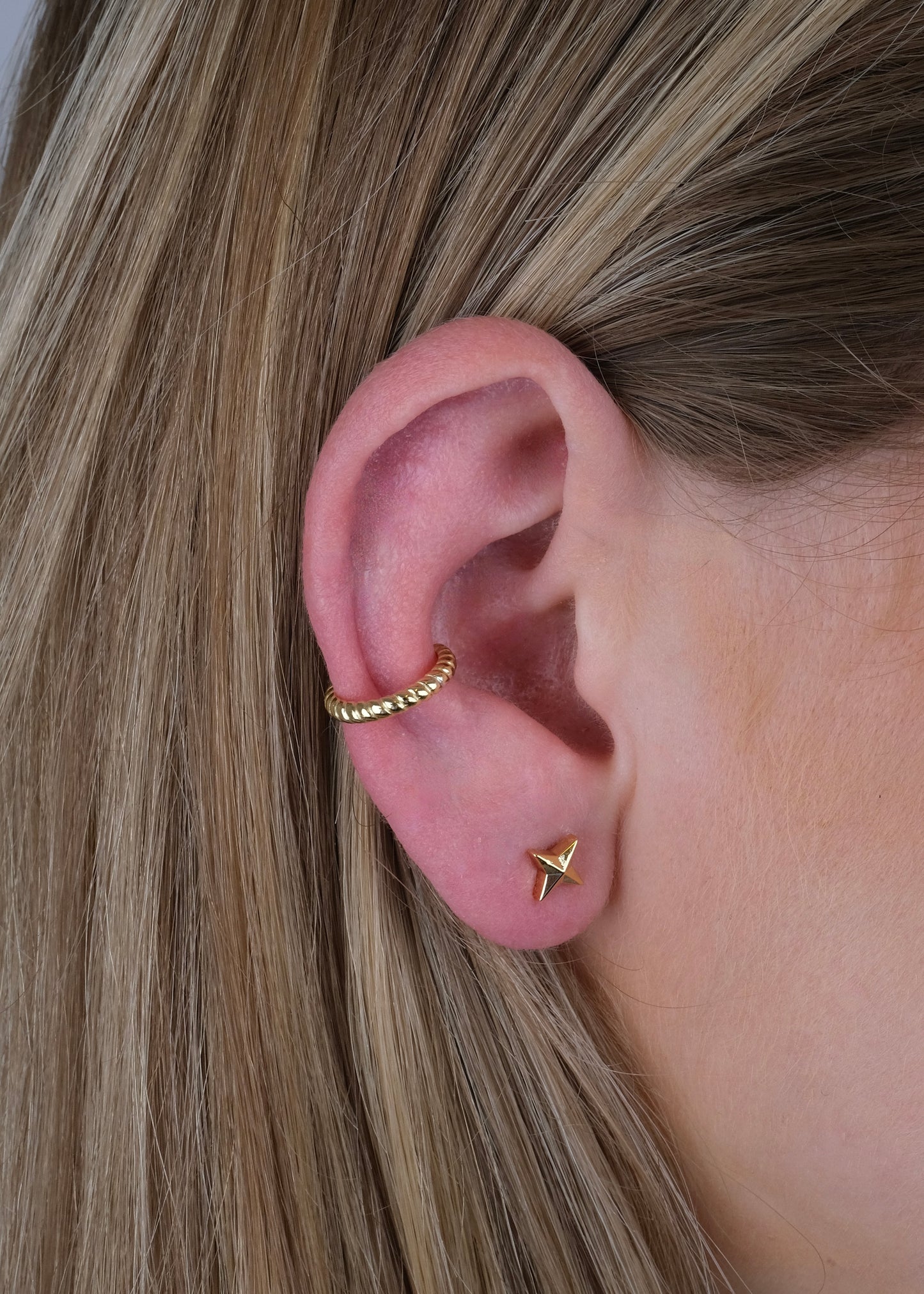 Clous d'oreilles étoiles en cuivre et or plaqué