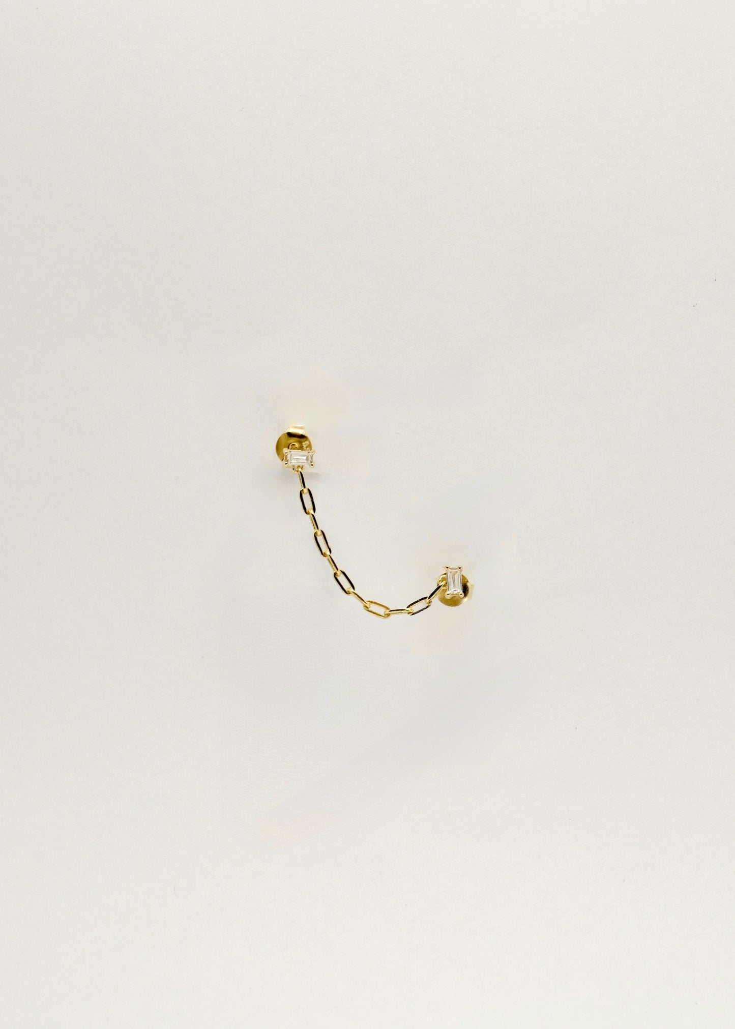 Clou d'oreille trous multiples la pièce en argent et argent plaqué or