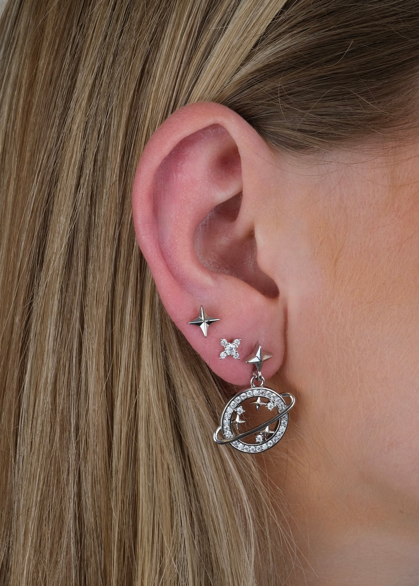 Clous d'oreilles étoiles en cuivre et or plaqué