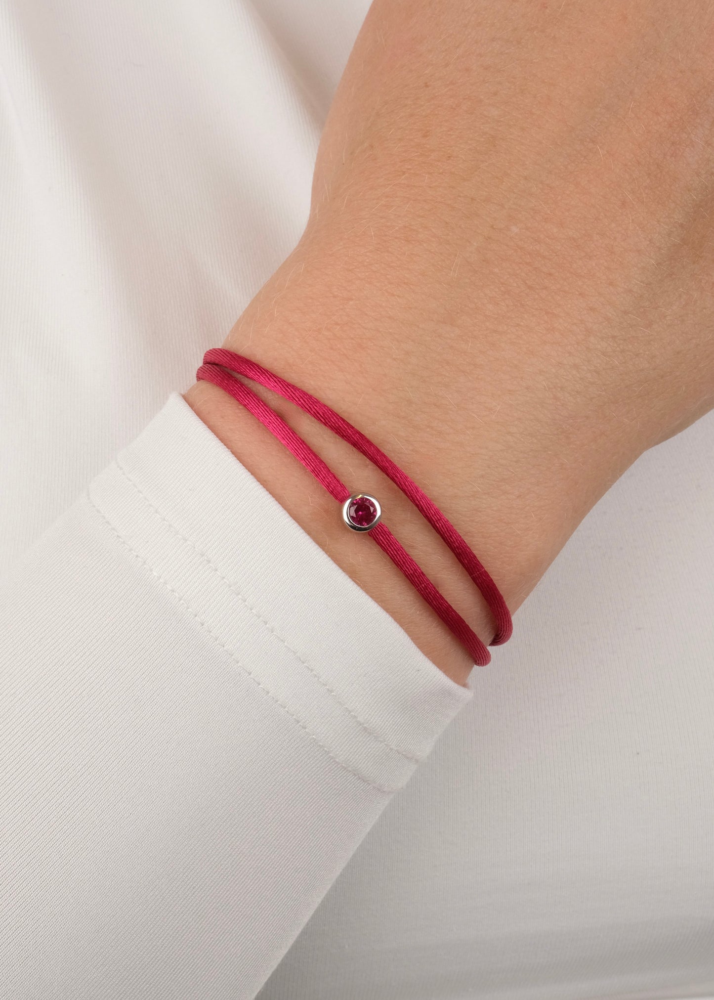 Bracelet sur cordon - IT'S A GIRL en argent sterling rhodié