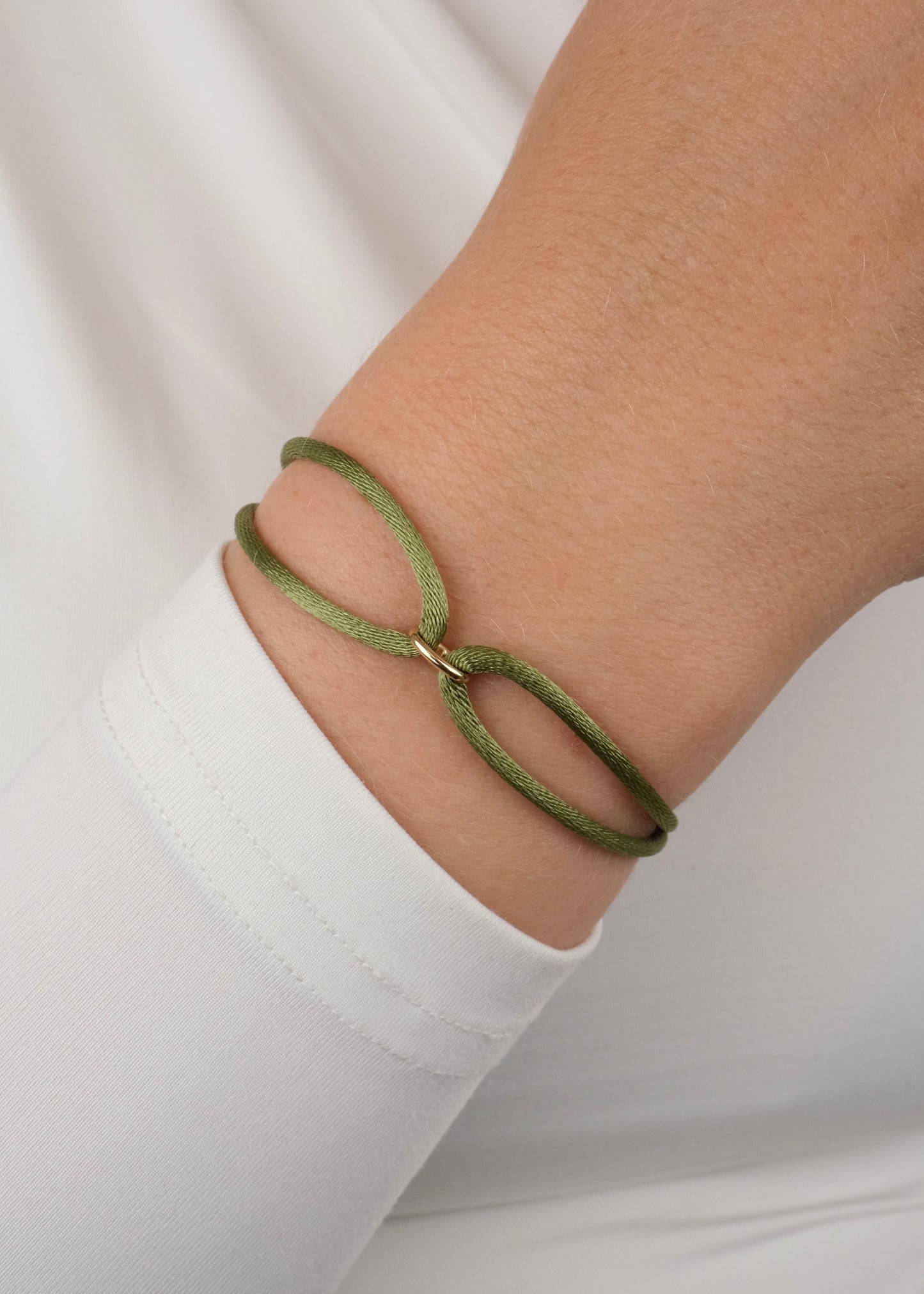 Bracelet sur cordon avec maillon en chaîne d'ancre en or