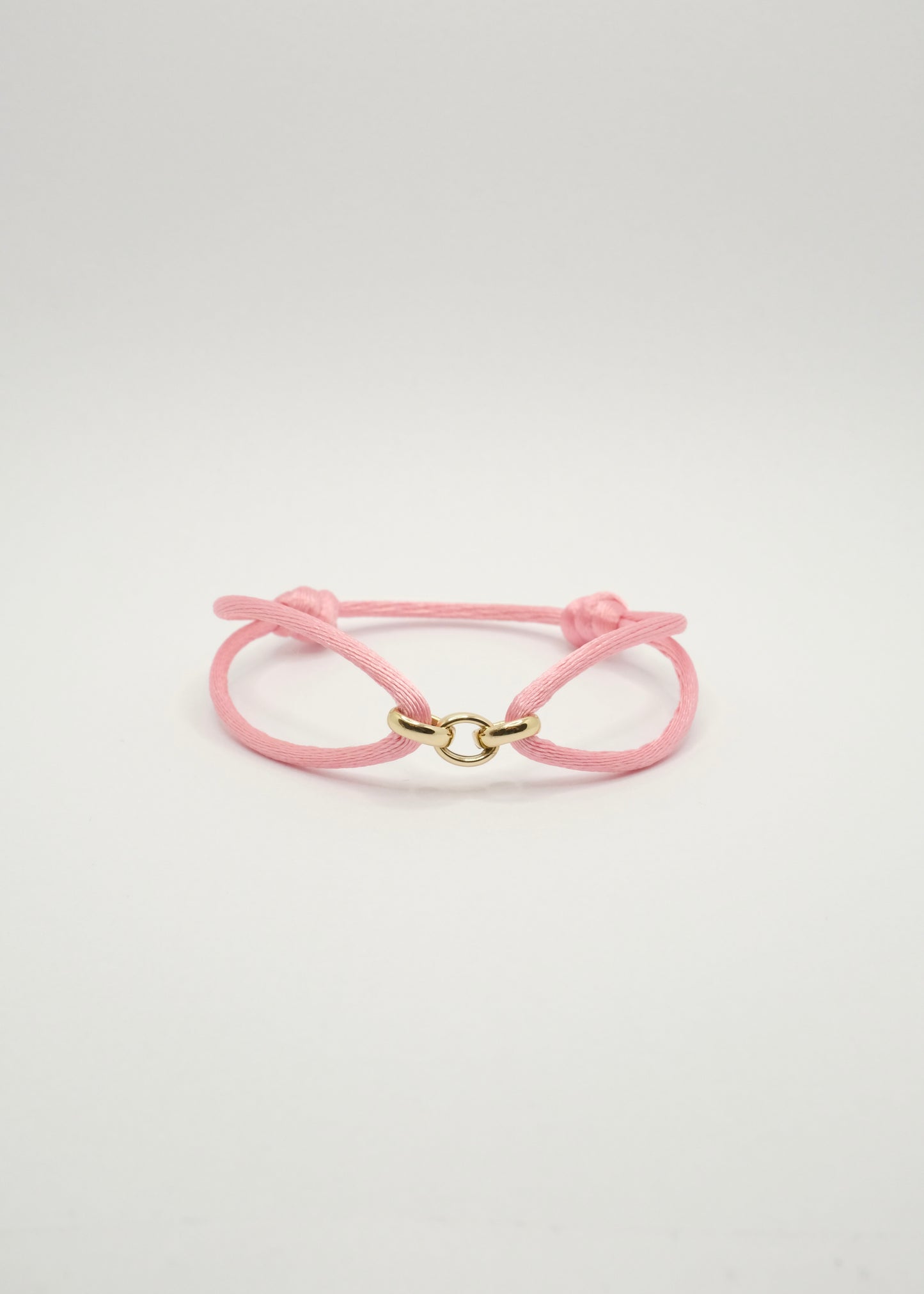 Bracelet sur cordon Maillons ovales en or