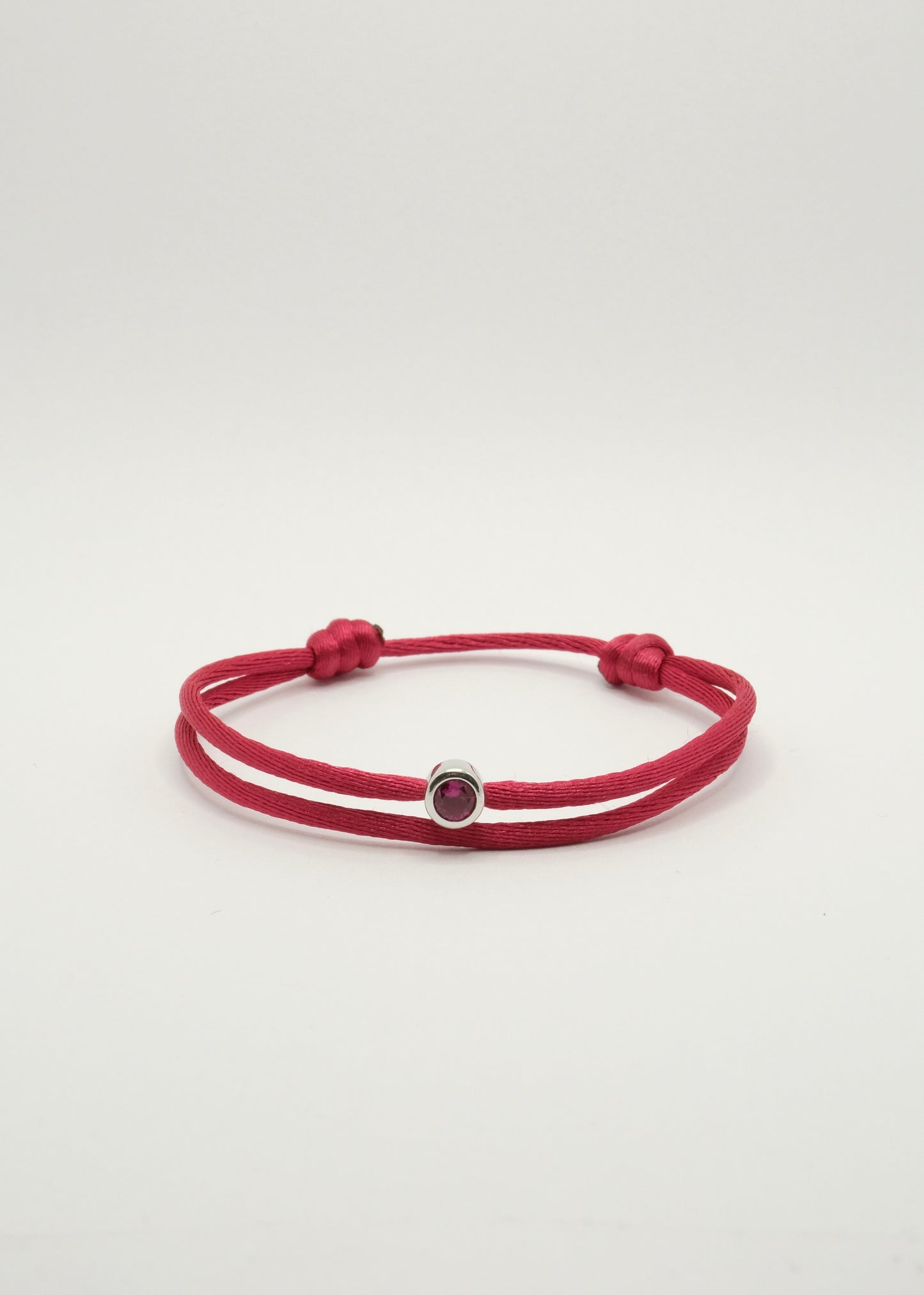 Bracelet sur cordon - IT'S A GIRL en argent sterling rhodié