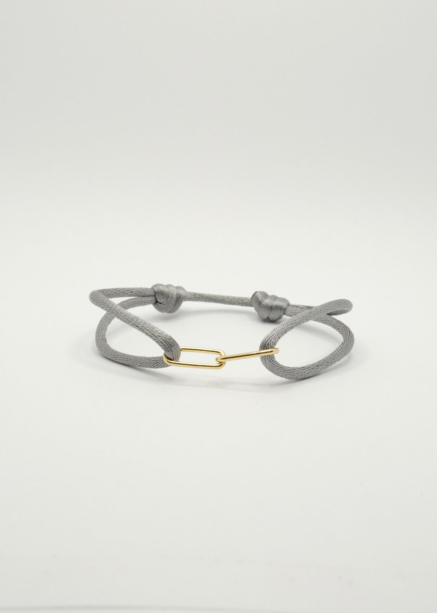 Bracelet sur cordon "Close Forever" en argent rhodié et plaqué or