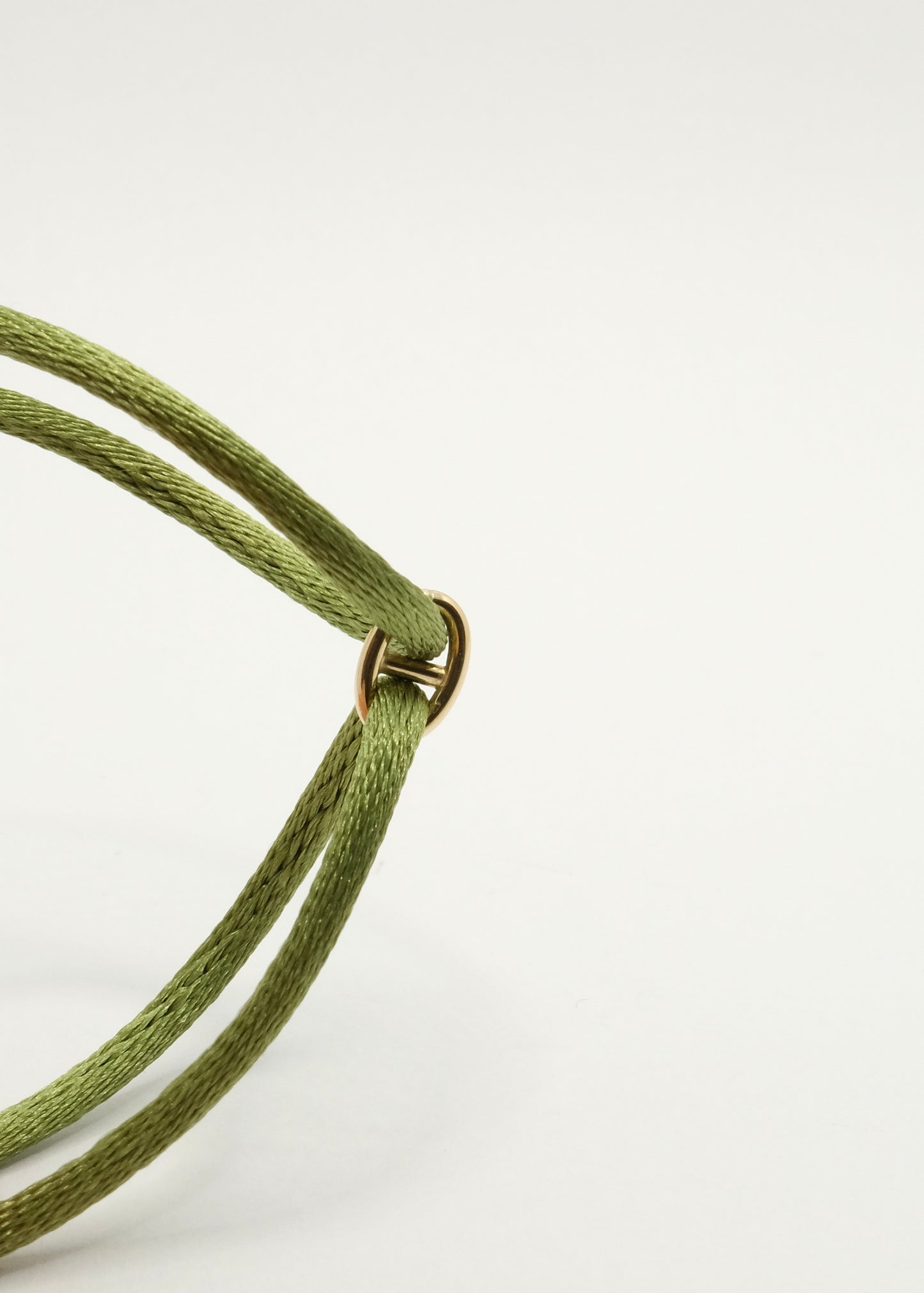 Bracelet sur cordon avec maillon en chaîne d'ancre en or