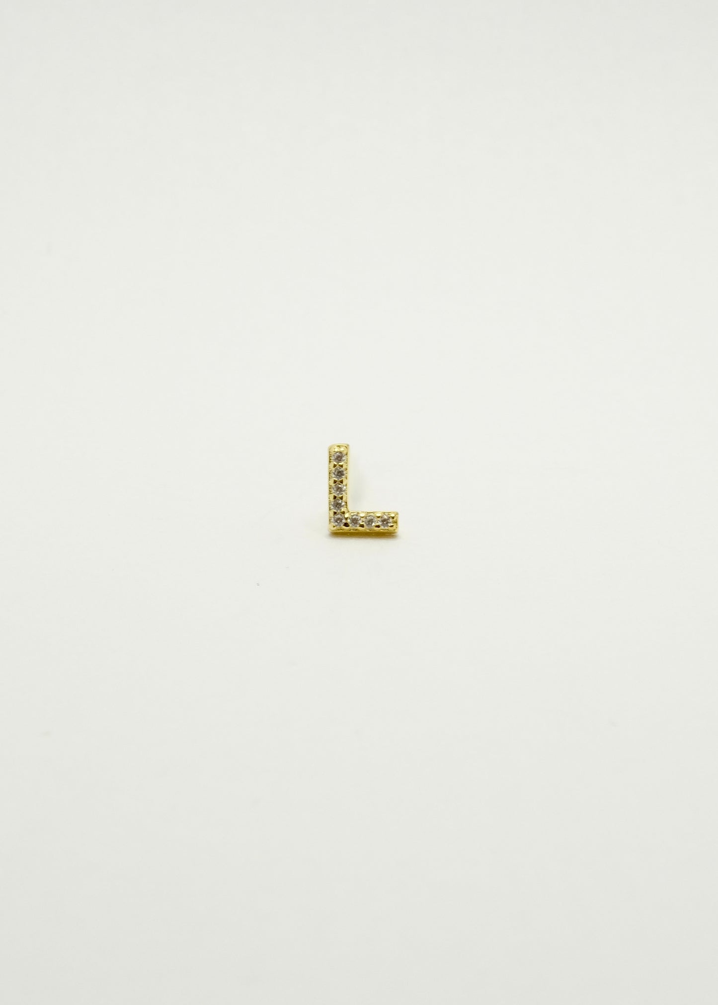 Clou d'oreille lettre alphabet en argent plaqué or