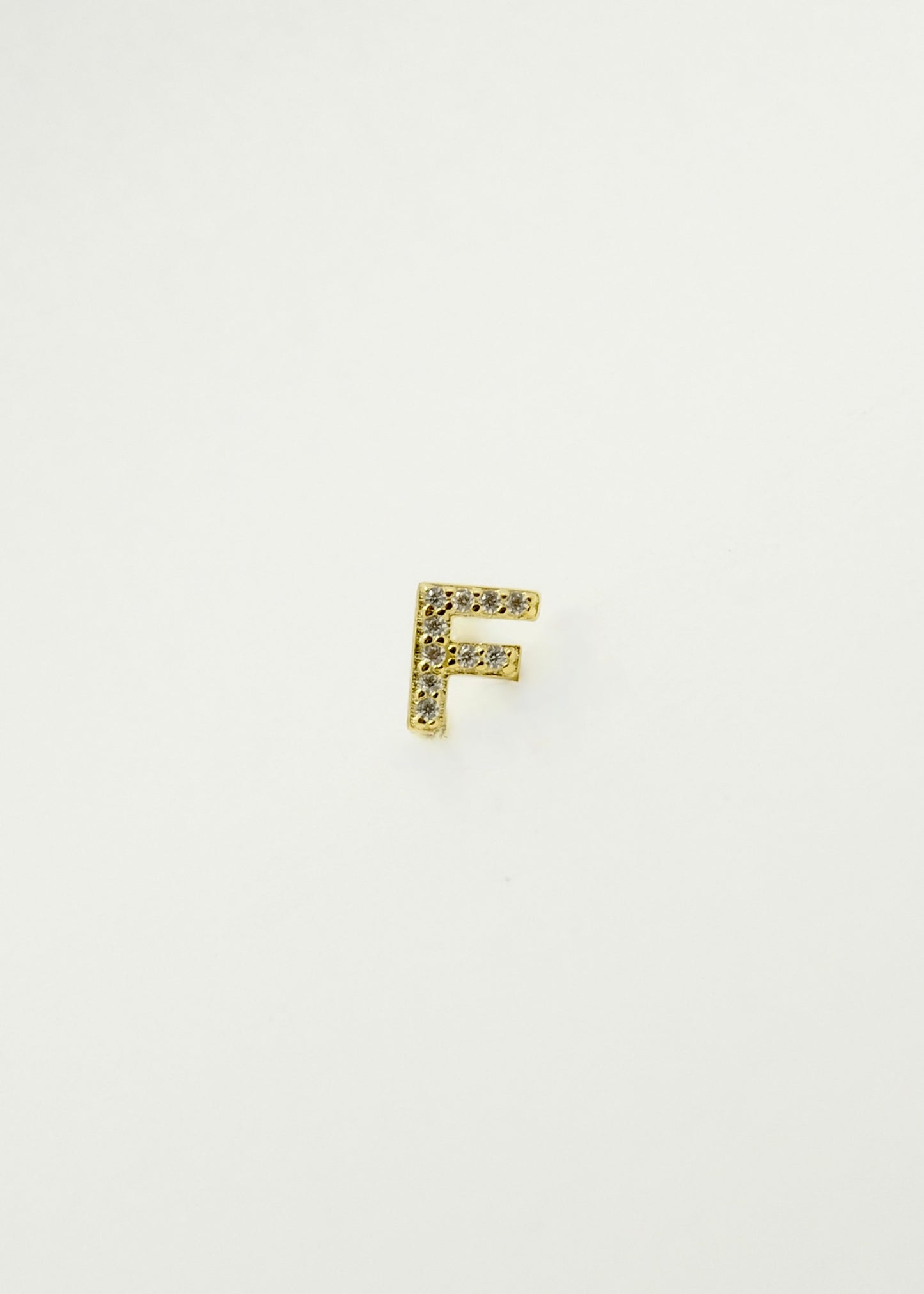 Clou d'oreille lettre alphabet en argent plaqué or