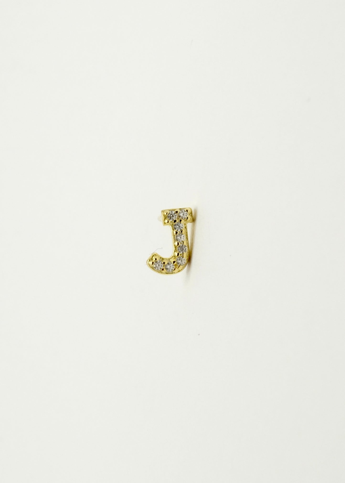 Clou d'oreille lettre alphabet en argent plaqué or