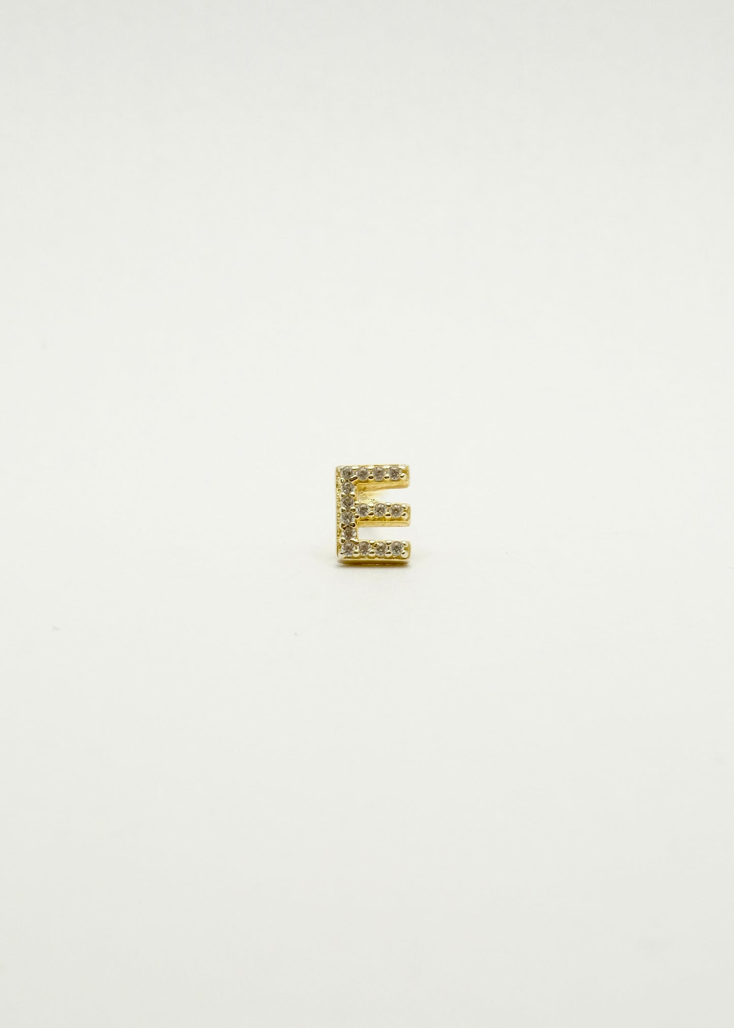 Clou d'oreille lettre alphabet en argent plaqué or