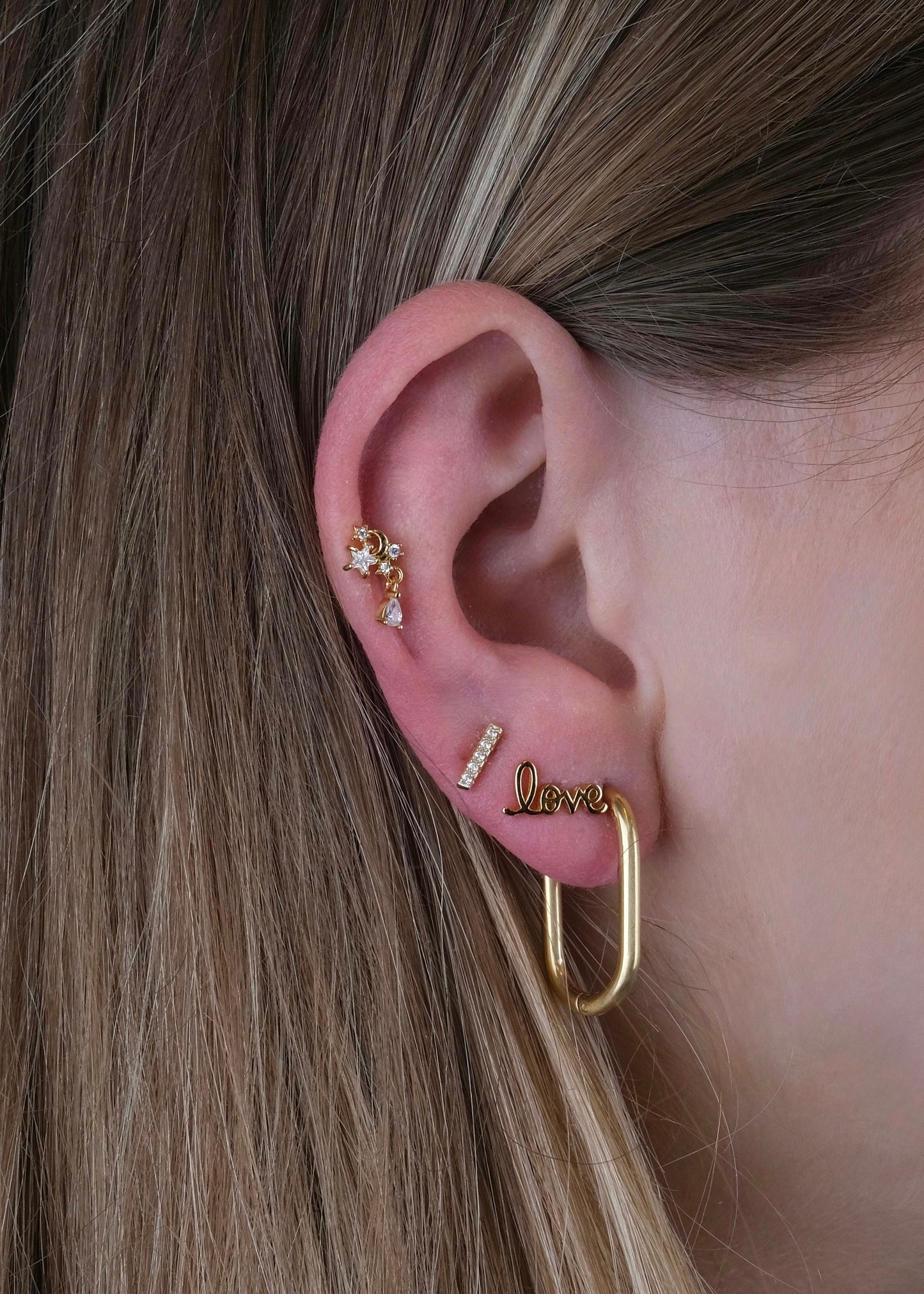 Boucles d'oreilles à clip trombone en acier
