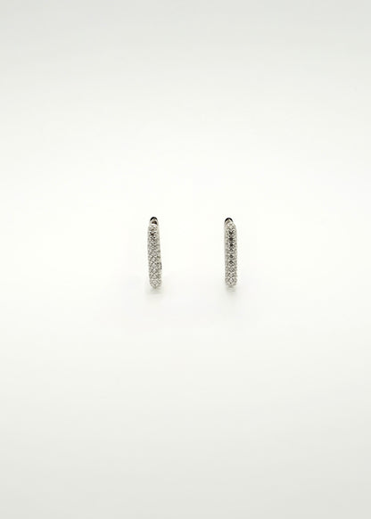 Ohrclips mit funkelnden Zirkonia in rhodiniertem 925er Silber und vergoldetem Silber