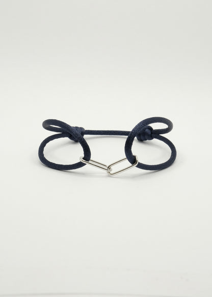Bracelet sur cordon "Close Forever" en argent rhodié et plaqué or