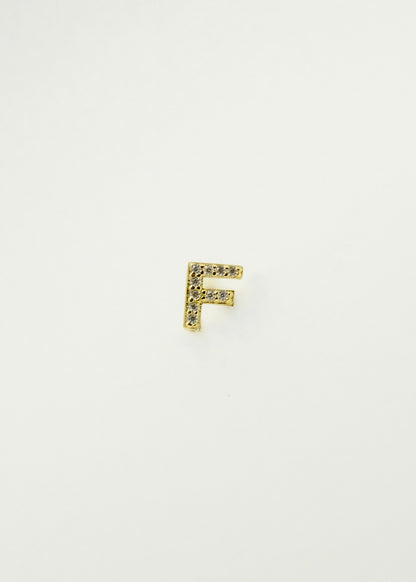 Clou d'oreille lettre alphabet en argent plaqué or