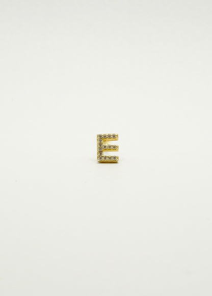 Clou d'oreille lettre alphabet en argent plaqué or