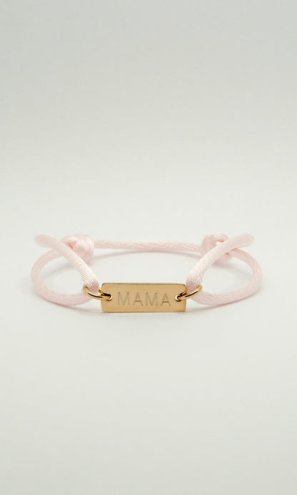 Bracelet cordon avec barre à graver en acier inoxydable